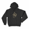 Golden Serpent With Leaf Unisex Hoodie Black