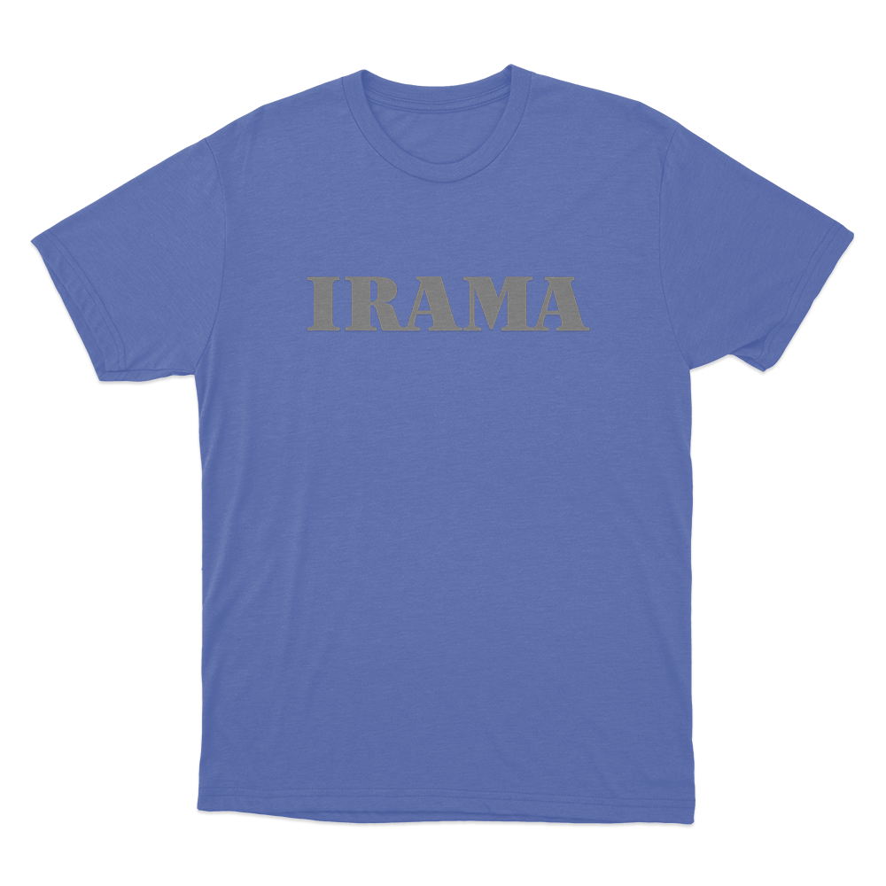 Irama Classic Gold Logo Unisex T Shirt Blue Irama Classic Gold Logo Unisex T Shirt Blue