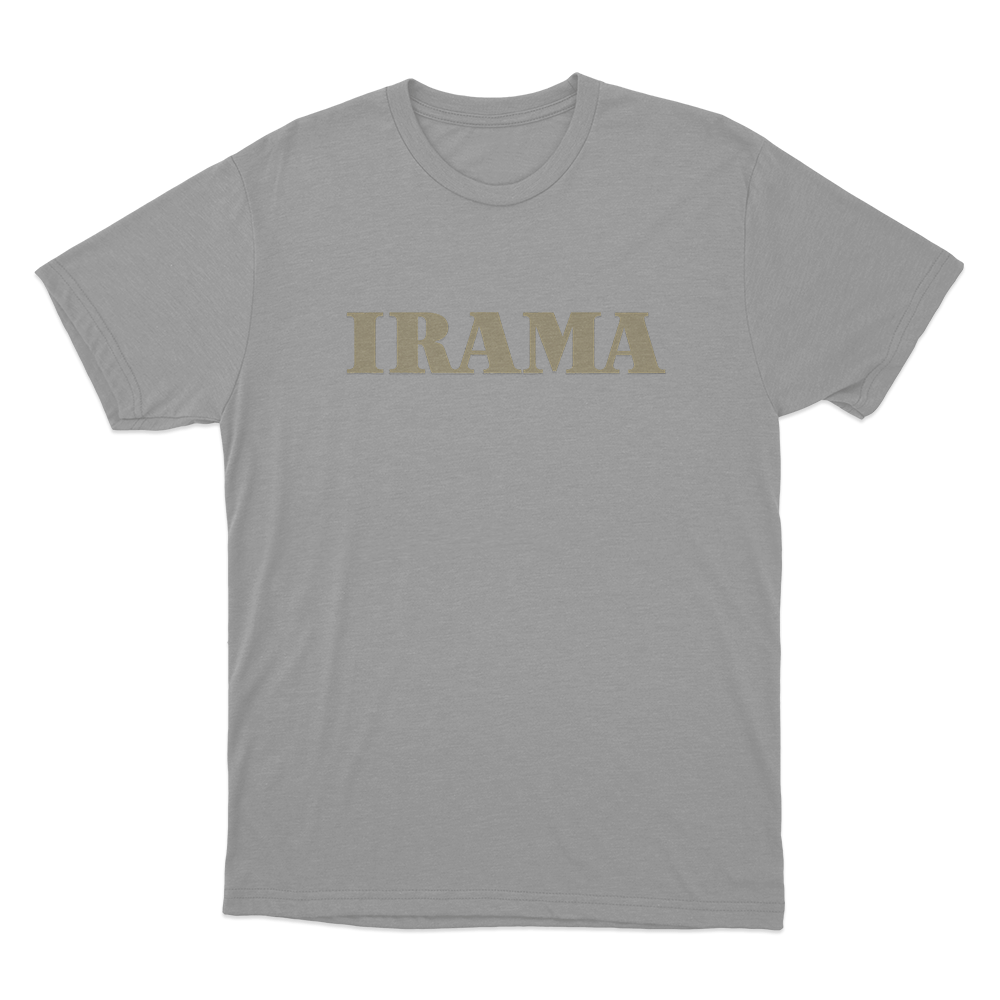 Irama Classic Gold Logo Unisex T Shirt Grey Irama Classic Gold Logo Unisex T Shirt Grey