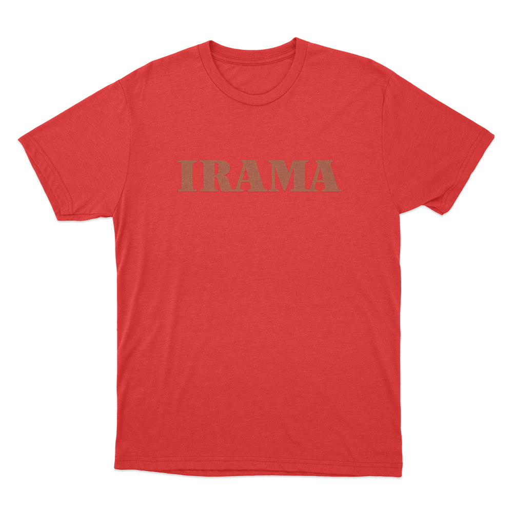 Irama Classic Gold Logo Unisex T Shirt Red Irama Classic Gold Logo Unisex T Shirt Red