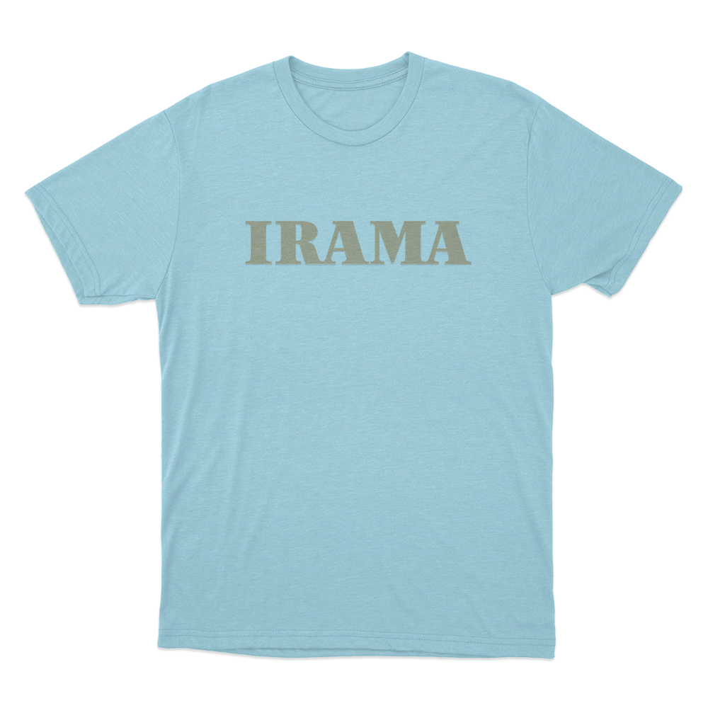Irama Classic Gold Logo Unisex T Shirt Sky Blue Irama Classic Gold Logo Unisex T Shirt Sky Blue