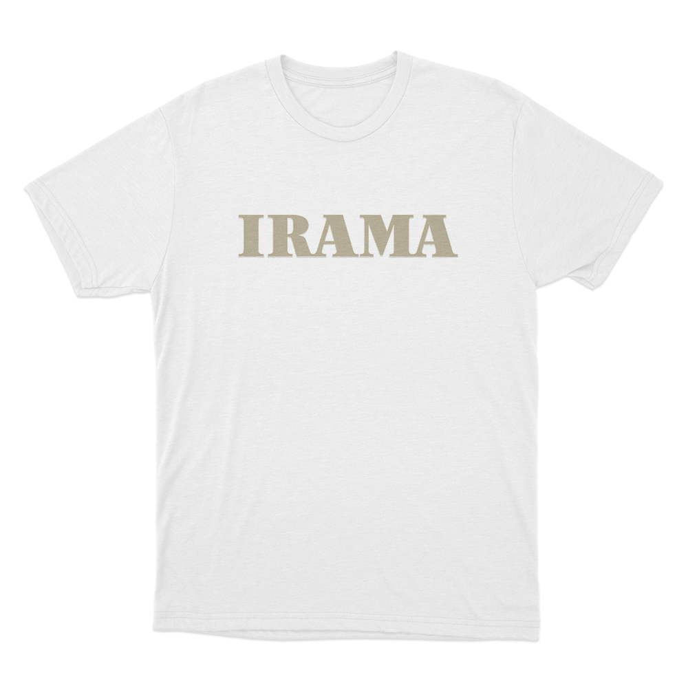 Irama Classic Gold Logo Unisex T Shirt White Irama Classic Gold Logo Unisex T Shirt White