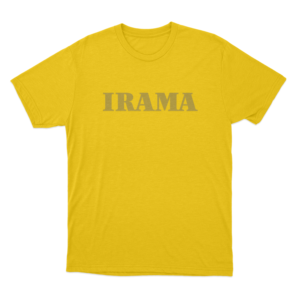 Irama Classic Gold Logo Unisex T Shirt Yellow Irama Classic Gold Logo Unisex T Shirt Yellow